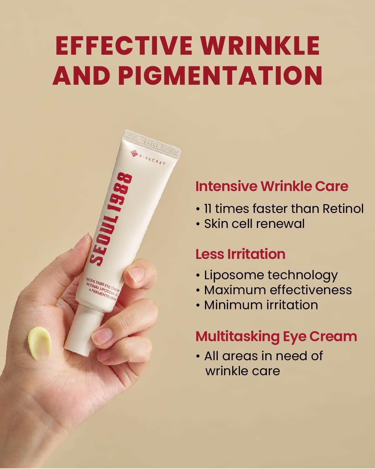 KSECRET SEOUL 1988 Eye Cream : Retinal Liposome 4% + Fermented Bean, 30ml
